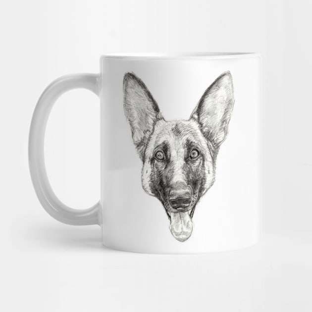 Cleo, the German Shepherd by AyotaIllustration